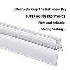2-Pack Butecare Frameless Shower Door Bottom Seal with Long Sweep for Glass Doors – Stop Shower Leaks and Create a Water Barrier (1/2” x 36”)