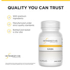 Integrative Therapeutics GABA - Brain Health Supplement that Supports Nerve Cell Function* - Support Neurochemical Balance & Neurotransmitter Production* - Dairy-Free - 60 Capsules (60 Servings)