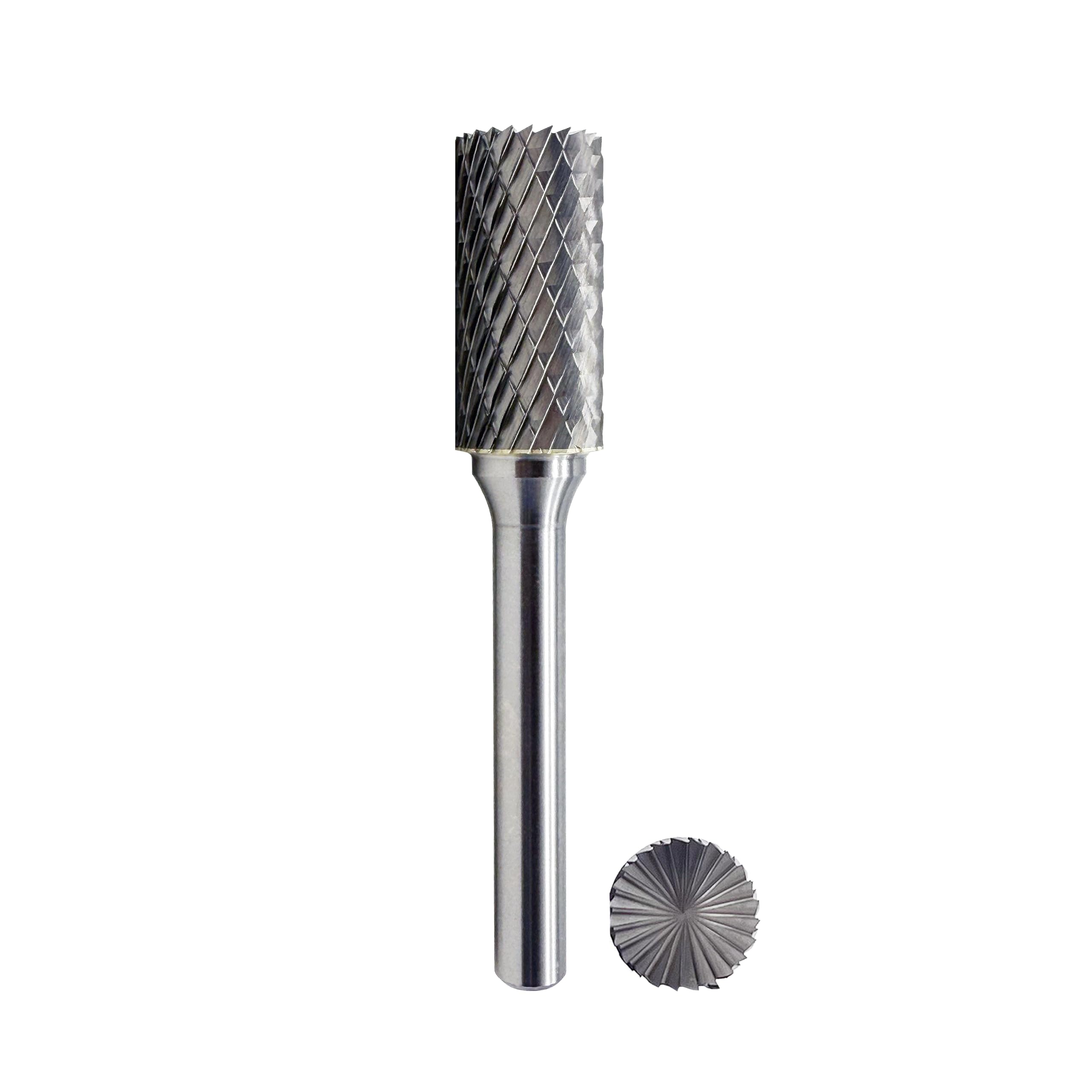 LU&MN SB-5 Tungsten Carbide Burr - Industrial-Grade Double Cut Rotary Burr - 1/2" Head 1/4" Shank - Deburring, Chamfering, Engraving, Polishing - Metal & Wood - 1 Pcs