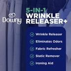 Downy Wrinkle Releaser Spray, All In One Formula, Removes Wrinkles, Static and Odor Eliminator, Crisp Linen Scent, 33.8 Fl Oz (Packaging May Vary),(Pack of 4)