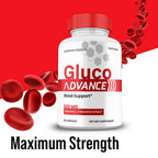 Gluco Advance Capsules, Official Premium All Natural Ingredients, Maximum Strength Pills GlucoAdvance Advanced Supplement for Men and Women Vitamins (2 Pack)