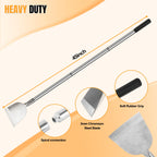 ROLKAR Floor Scraper Long Handle Multifunctional Cleaning Shovels Flat Head