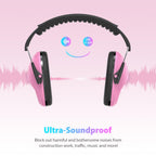 Dr.meter Noise Cancelling Headphones for Kids: SNR27.4 Kids Ear Protection Earmuffs with Adjustable Headband, Ear Muffs for Noise Reduction in Monster Jam, Concert, Firework, Mowing, Autism Sensory