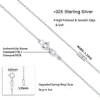 Jewlpire 925 Sterling Silver Chain Necklace Chain for Women, 1.1mm Cable Chain Necklace Upgraded Spring-Ring Clasp - Thin & Sturdy Women's Chains Necklaces 18 Inch