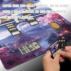 MTG Playmat - Non-Slip Backing Printing, Ideal for Card Game Enthusiasts TCG Playmat (Cherry Blossom rain-No Deck)