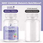 Nature’s NutriWave Flush Factor Plus - Original Formulated FlushFactorPlus for Leg Comfort, 100% Natural Ingredients, Made in USA, No Stimulants | 30 Capsules, 1 Month Supply