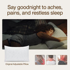 Coop Home Goods Original Adjustable Pillow, Queen Size Bed Pillows for Sleeping, Cross Cut Memory Foam Pillows - Medium Firm Back, Stomach and Side Sleeper Pillow, CertiPUR-US/GREENGUARD Gold
