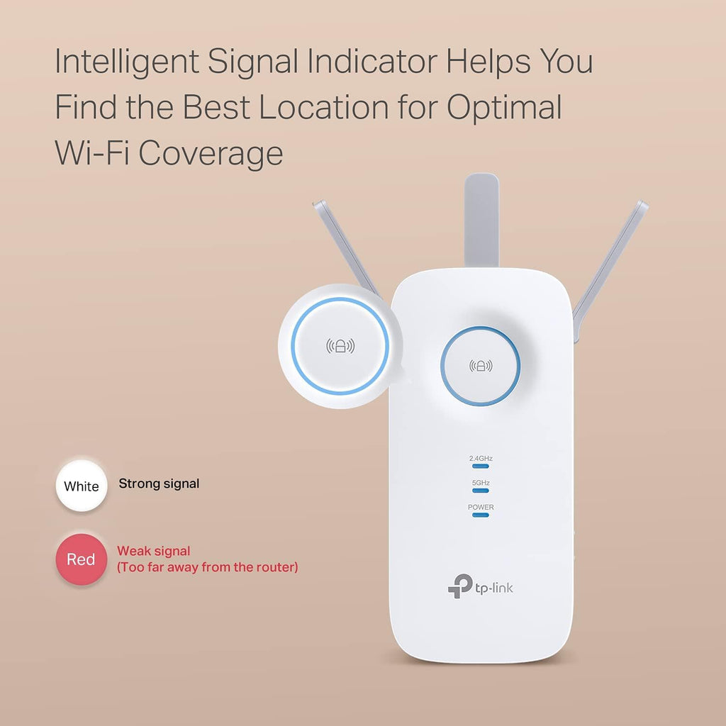 TP-Link AC1900 WiFi Range Extender RE550 | Dual-Band Wireless Repeater