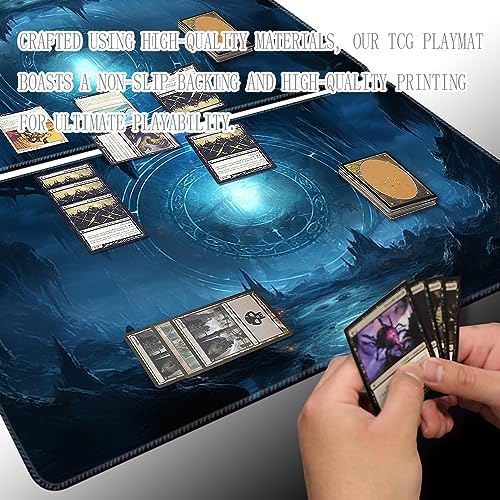 MTG Playmat - Non-Slip Backing Printing, Ideal for Card Game Enthusiasts TCG Playmat (Cave Quest-No Deck)