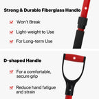 COSITA Pitch Fork for Garden, 44-Inches Pitchfork with Fiberglass Handle, Gardening Spading Fork with 4 Metal Tines, Heavy Duty Pitchfork for Manure, Mulch, Digging, Aeration, Red