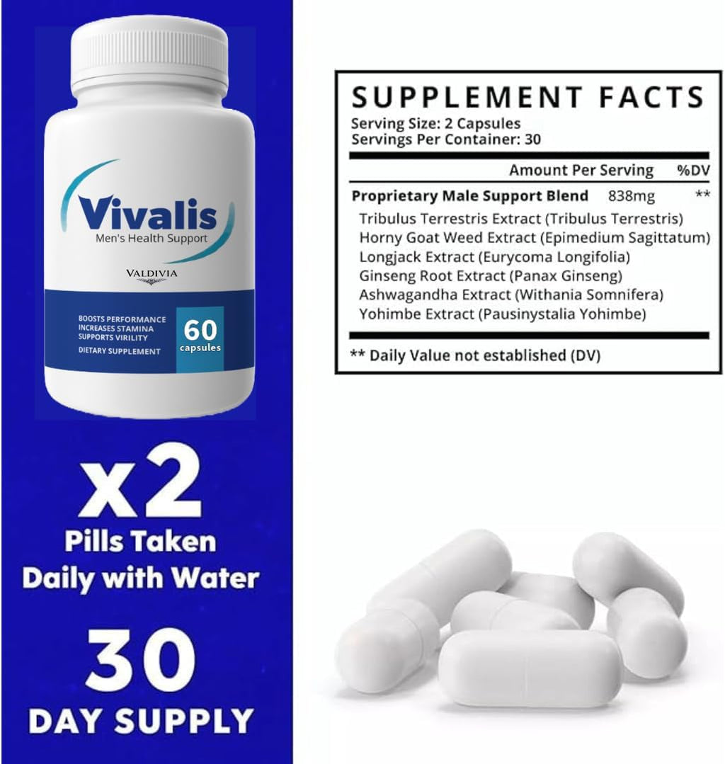 VIVALIS Capsules Advanced Formula Supplement Pro Maximum Strength Support, Capsules for Health Support Premium Formula (60 Capsules) (1 Month)
