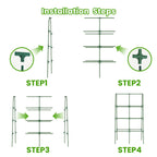Cucumber Trellis for Raised Bed, U-Shape Garden Trellis for Climbing Plants Outdoor, Metal Arch Vegetables Trellis, Plant Support for Grape Vine Beans Squash Peas Flower