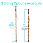 Vive Wooden Walking Stick - (55") Willow Cane for Seniors Hiking & Balance - Heavy Duty Carved Twisted Wood Sticks for Men & Women - Stylish Support Pole for Outdoor Trekking & Weight Bearing