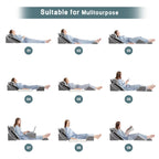 Yojoker 6pcs Orthopedic Bed Wedge Pillow Set for Sleeping, Post Surgery Foam for Body, Back and Leg Pain Relief Comfortable & Adjustable Support Pillows-Anti Snoring, Heartburn