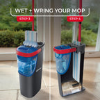 O-Cedar H2prO Flat Mop System | Quick Cleaning Tool | Clean with Water | Machine Washable Reusable Microfiber Mop Pad | Safe on Wood Floors, Vinyl, Tile, Baseboards, Walls
