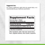 DAVINCI Labs Gluconic DMG 500 mg - Dietary Supplement to Support Endurance and Immune System Function* - with 500 mg N,N-Dimethylglycine per Tablet - Vegetarian - Gluten-Free - 60 Chewable Tablets