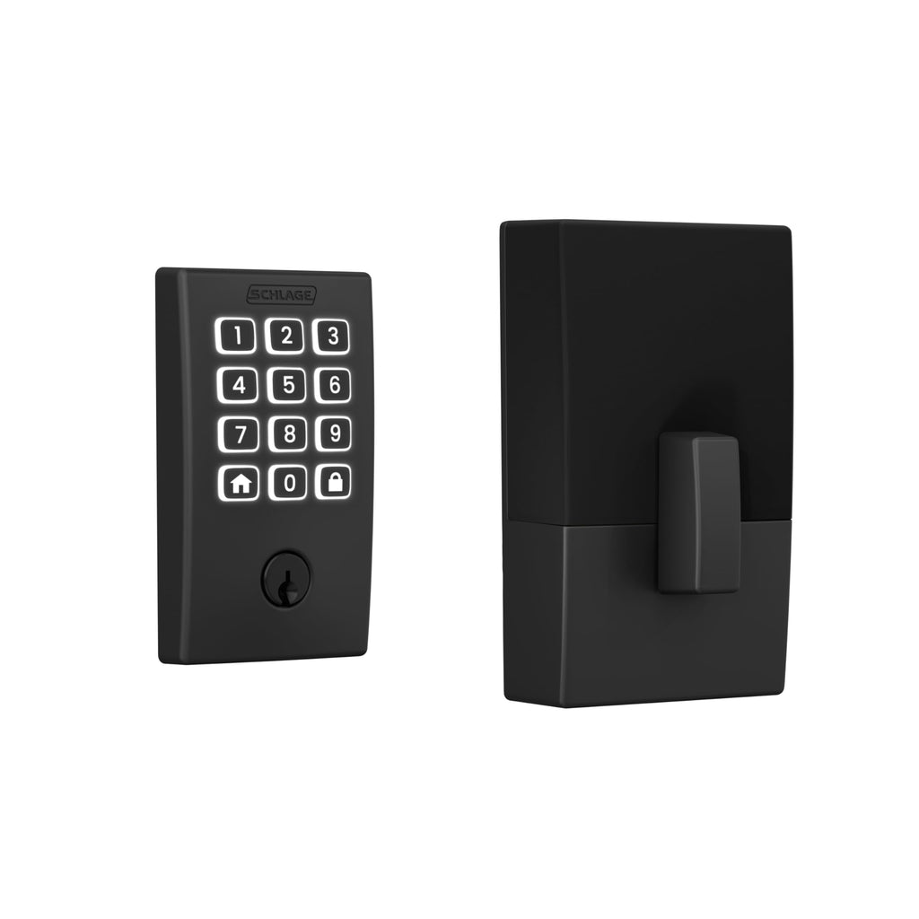 Schlage Arrive Smart Wi‑Fi Deadbolt Lock with Keypad, Keyless Entry Front Door Lock, App Control, Alexa and Google Home Compatible, Matte Black, BE459WB CEN 622