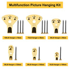 125 Pcs Heavy Duty Picture Hanging Kit With Nails for Wooden/Drywall - Professional Hangers for Canvas, Office Pictures, Clock, House Decoration - Holds 10-100 lbs