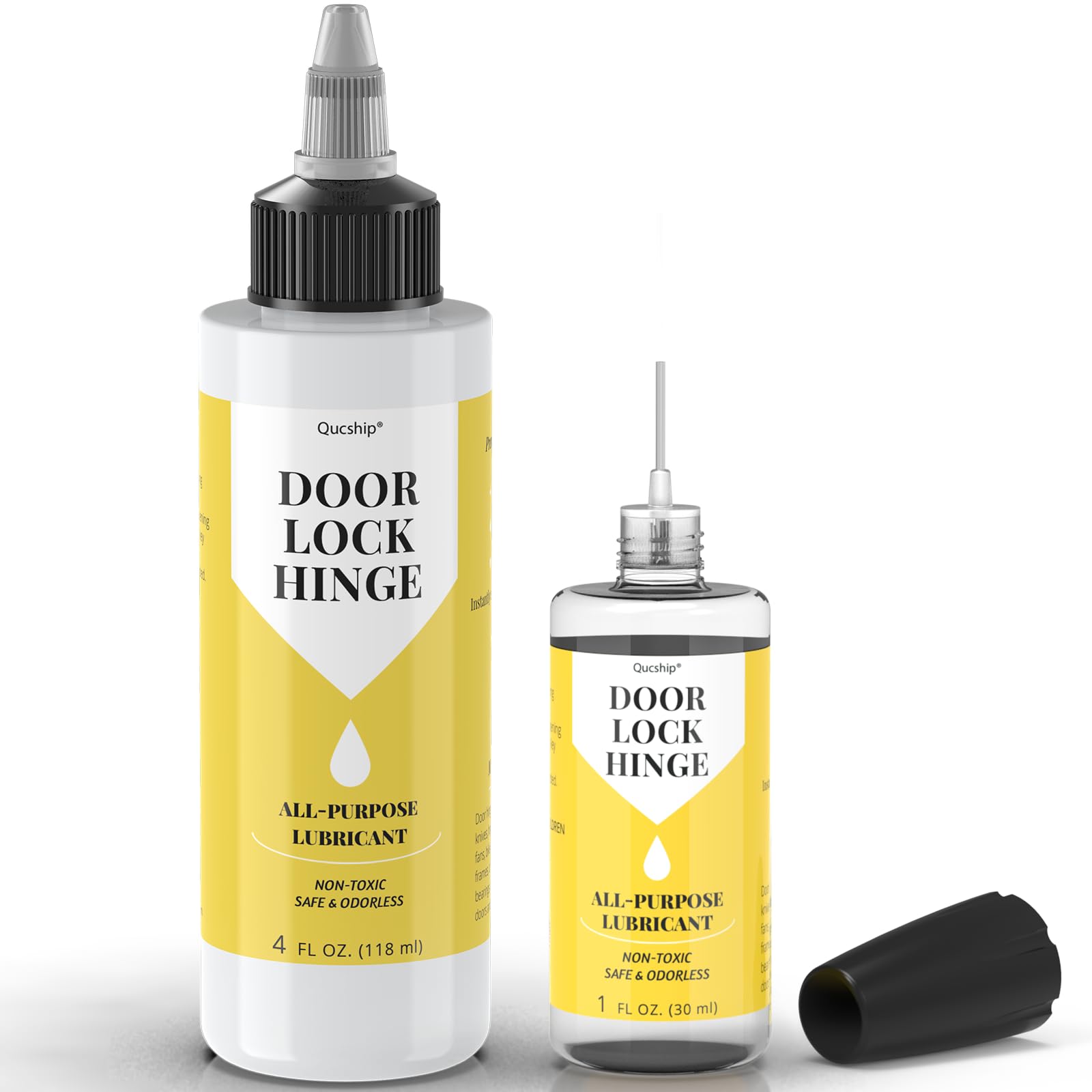Qucship Door Hinge Lubricant kit, 4oz+1oz Needle Combo for Door,Lock,Bike