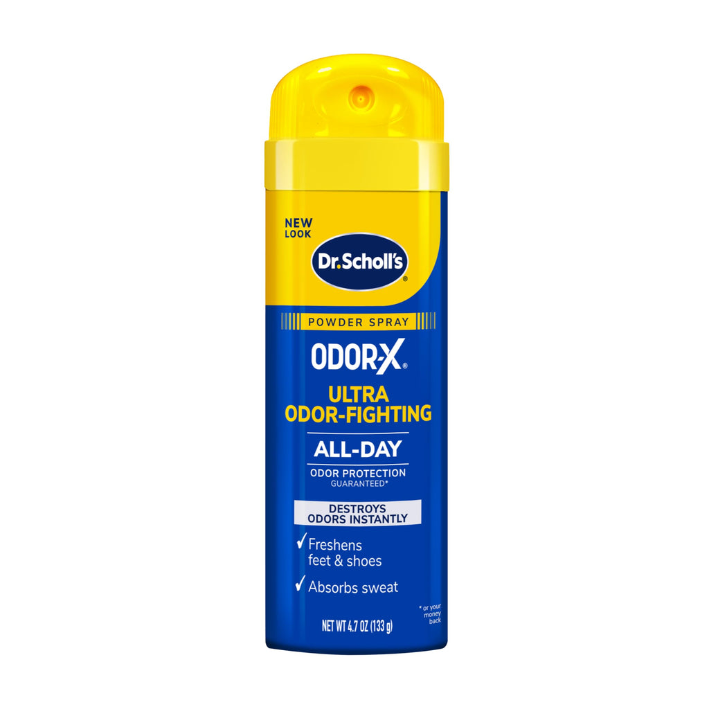 Dr. Scholl’s Odor-X ODOR-FIGHTING Spray-Powder // All-Day Odor Protection and Sweat Absorption - Packaging May Vary