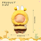 Zimomo Funny Clothes for labubu Dolls(No Doll) - Cute Bee Costume, Fits 6.7 Inch (17 cm) Park Theme Costume Accessory,Suitable for Halloween, Christmas and Birthday Gifts