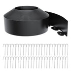 Landscape Edging 4 Inch Tall 40FT with 50Pcs Metal Spikes, Plastic Garden Edging Border Landscape Edging Border Lawn Edging for Landscaping, Flower Bed, Yard