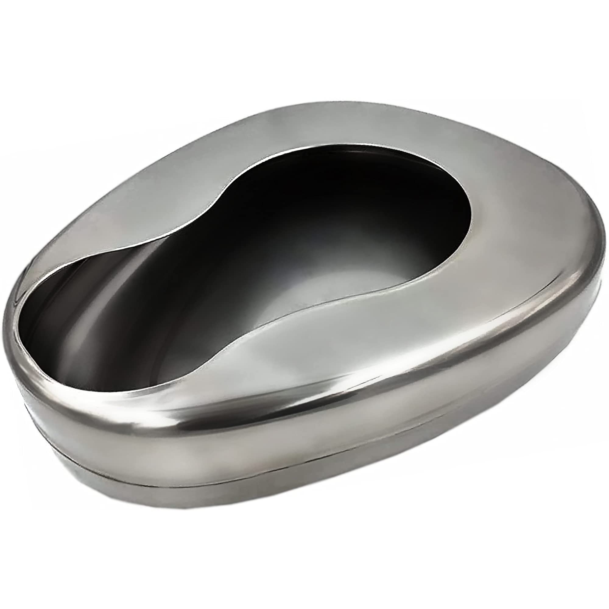 DEXSUR Bedpans for Elderly Men and Women, Heavy Duty Metal Autoclavable Adult Stainless Steel Bed pan for Medical Centers and Home Use, 14 x 11 3/8 Inches
