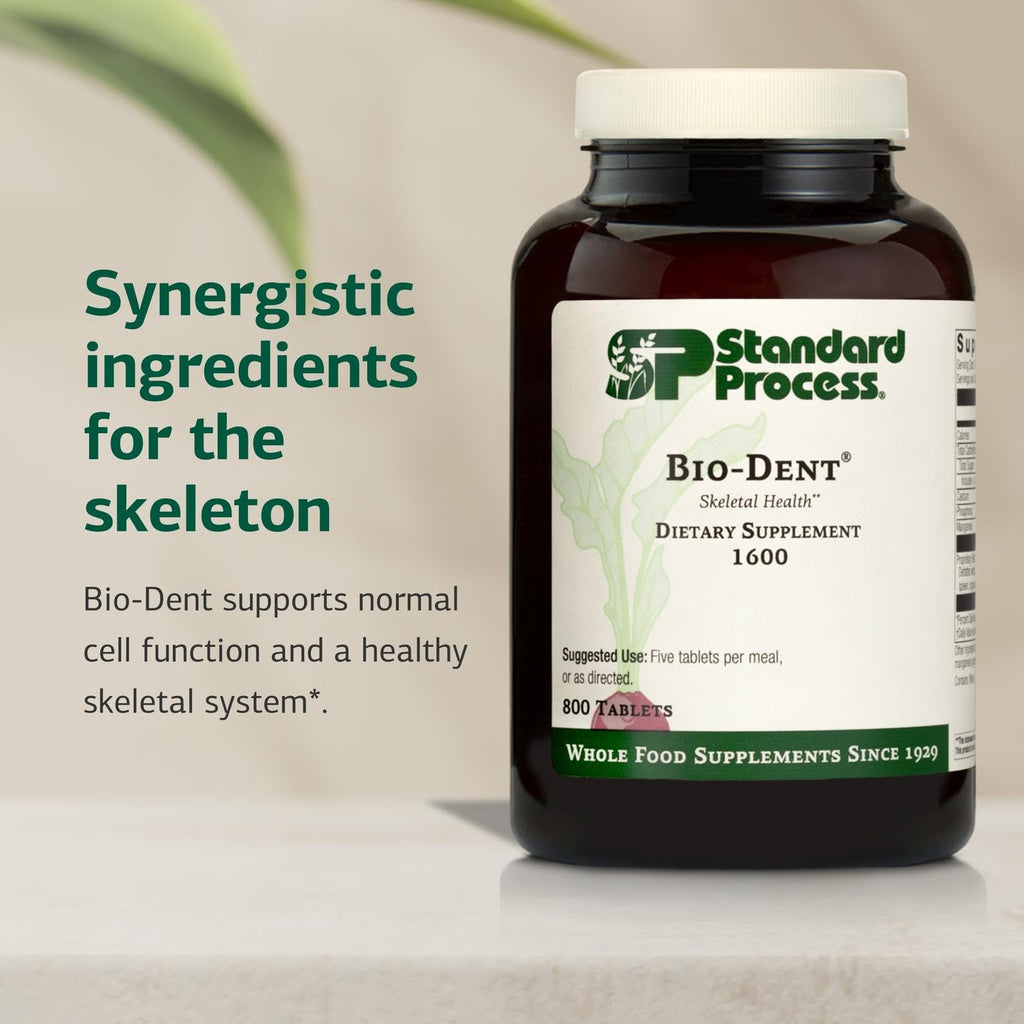 Standard Process Bio-Dent Skeletal Health Dietary Supplement - Teeth & Bone Function Support - Skeletal & Collagen Supplement - 800 Tablets