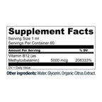 Live Conscious Vegan Vitamin B12 Sublingual Liquid Drops | Methylcobalamin Max Strength B12 5000mcg Formula | Vegan B 12 Vitamin Support Energy | Promote Memory & Aid Immune System | 60 Serving