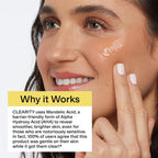 CLEARSTEM - CLEARITY The Blackhead Dissolver Mandelic Acid Serum - Vitamin C, Turmeric, Collagen Boost - All Skin Types - Facial Skin Care Products - Gluten Free, Cruelty Free - 1 fl oz / 29ml
