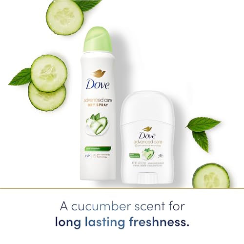 Dove Advanced Care Antiperspirant Deodorant Stick Cool Essentials 36 Ct for helping your skinbarrier repair after shaving 72h odor control and all-day sweatprotection with ProCeramide Technology 0.5oz