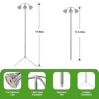 Full Spectrum Grow Light for Indoor Plants with Adjustable Tripod Stand, 11''- 60'' Height Plant Grow Lamp with Auto Timer 3/9/12H, LED Plant Light for Houseplants, Seedlings, Flowers & Indoor Garden