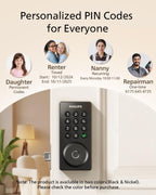 Philips Wi-Fi Door Lock, WiFi Smart Lock Keyless Entry Deadbolt for Front Door, Compatible with Alexa & Google Assistant, Remote Control, Built-in WiFi, APP Fingerprint Passcode Unlock, Auto Locking