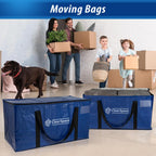 ClearSpace Heavy Duty Moving Bags - Water Resistant Storage Bags or Storage Bins with Lids and Moving Supplies - Large Moving Boxes for College Dorm, Travel, Closet Organization - 8 Pack
