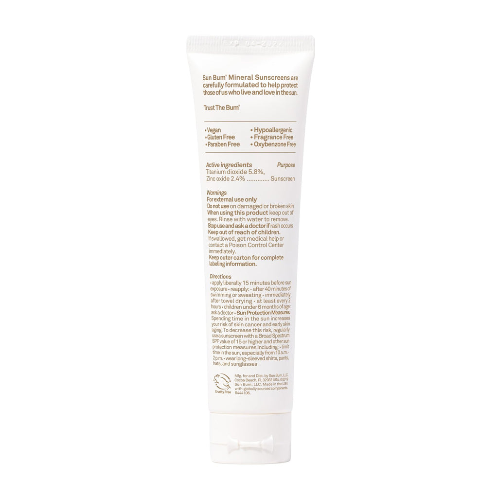 Sun Bum Mineral SPF 30 Tinted Face Sunscreen - Matte Primer - Broad Spectrum Moisturizing Sunscreen with Vitamin E - Hawaii 104 Act Compliant (Without Octinoxate & Oxybenzone) - Travel Size 1.7 oz