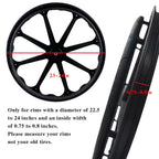 Wheelchair Rear Wheel Replacement Tire, 24 "X 1" Universal Flat-Free Polyurethane Tire,Equipped with installation tools, Wheelchair accessories for all brands(1 Pair)