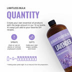Lab Bulks Essential Oil Lavender Essential Oil 16 oz Bottle for Diffusers, Candles, & Home – Aromatherapy Oil 1 Pack