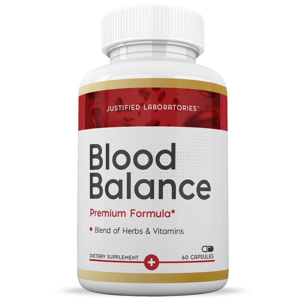 Justified Laboratories Blood Balance - 60 Capsules, Pack of 2 - Advanced Circulatory Support Formula with a Blend of Herbs & Vitamins - 60 Servings