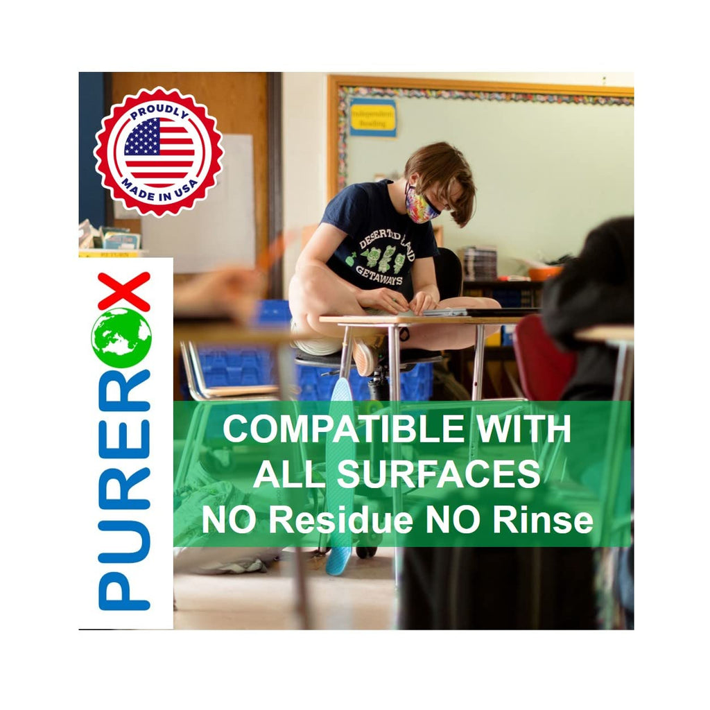 PUREROX disinfectant (16oz, 2pk) Eliminate 99.9999% MRSA, Norovirus, Viruses, Fungus, Bacteria. Hospital Grade. Safe for Use Anywhere. No residue. Suitable for All Surfaces.