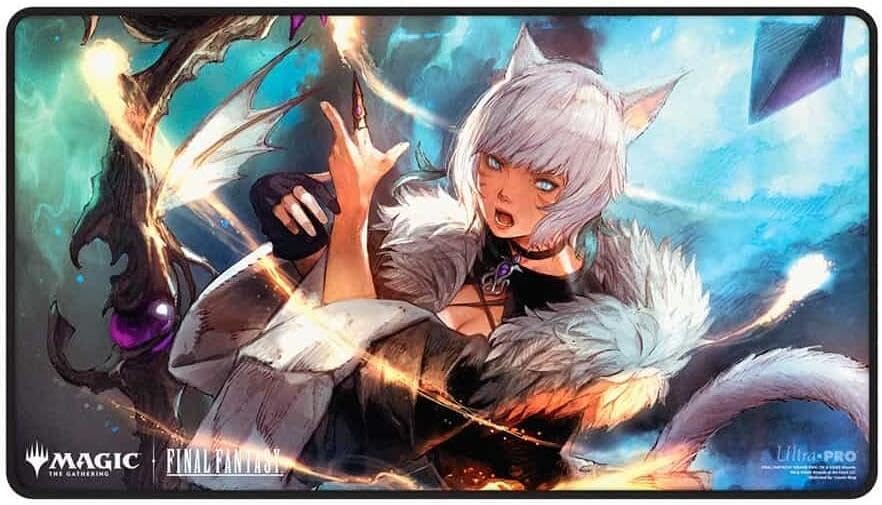 Final Fantasy x Universes Beyond Y'shtola, Secret Seeker Black Stitched Playmat for Magic: The Gathering