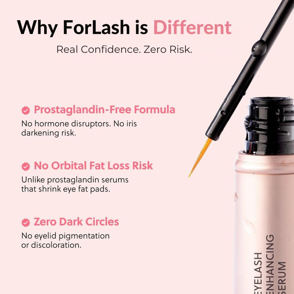 ForChics Prostaglandin-Free Eyelash Growth Serum – Rebuilds Thin Lashes