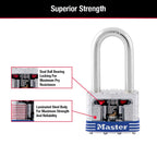 Master Lock 3QLF Outdoor Padlock with Key, 4 Pack Keyed-Alike