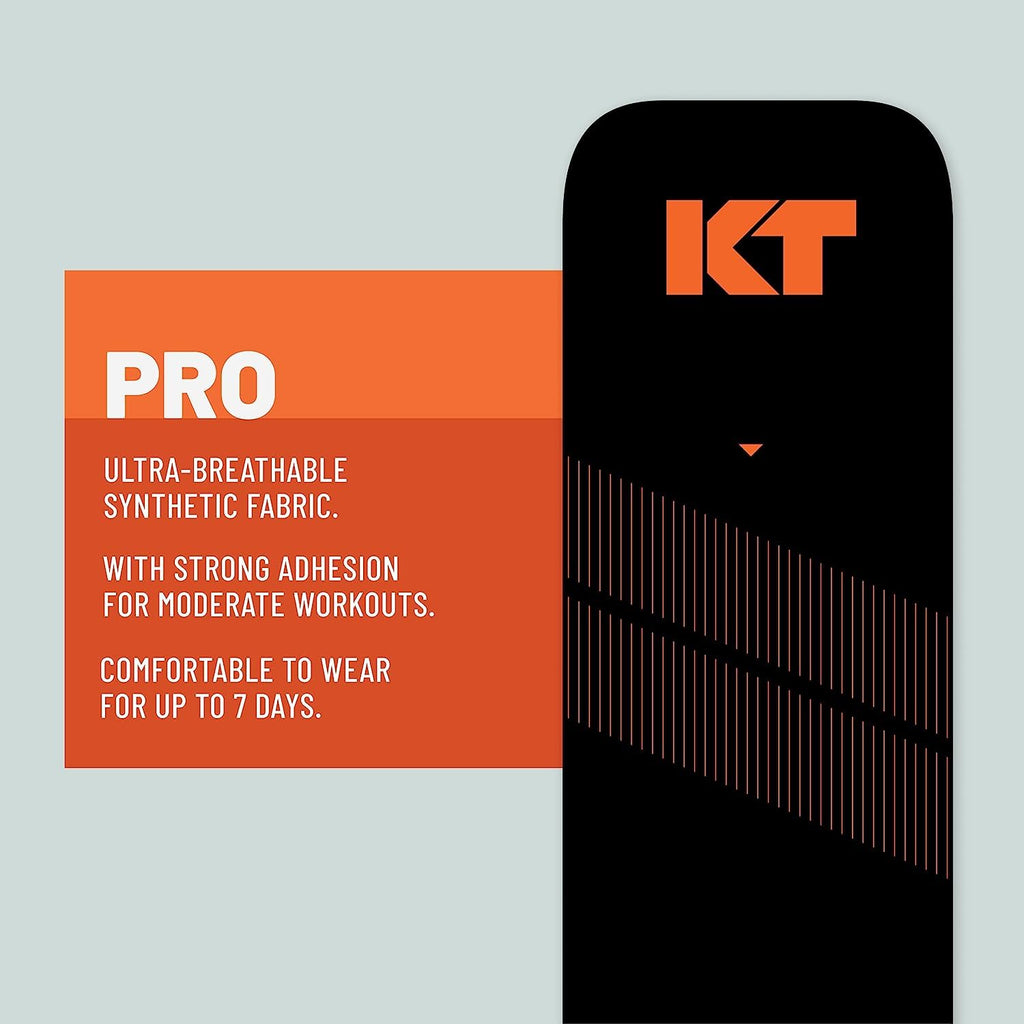 KT Tape, Sports Med, PRO 150 Strip 10", Precut, Jet Black