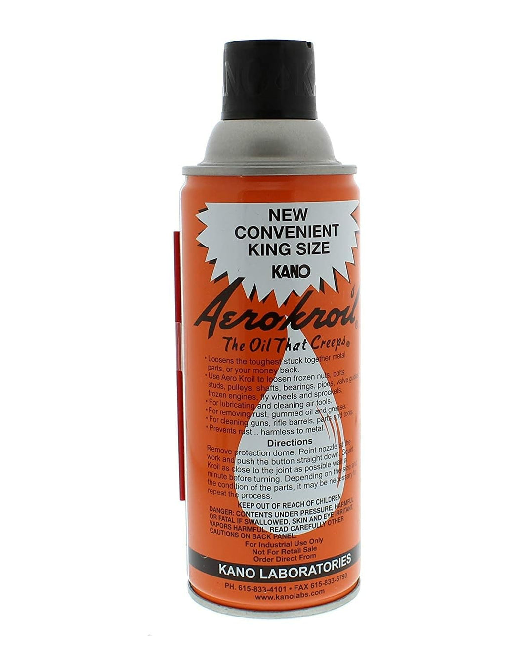 Kroil Aerokroil Penetrant - Rust Penetrating Lubricant - Corrosion Inhibitor Oil for Chains, Hinges & Stuck Metal Parts - Home & Industrial Use - Aerosol - 13 oz - 1 Pack (KS132)