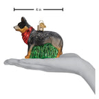 Old World Christmas Australian Cattle Dog Glass Blown Ornament for Christmas Tree, Handcrafted Holiday Decoration, Dog Collection
