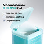 MEDIHEAL Madecassoside Blemish Pad - Square Cotton Facial Toner Pads with Centella Asiatica & Madecassoside – Anti Blemish to Improve Uneven Skin Tone - Vegan Face Gauze Pads, 100