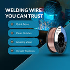PGN Solid MIG Welding Wire - ER70S-6 .030 Inch - 10 Pound Spool - Mild Steel MIG Wire with Low Splatter and High Levels of Deoxidizers - For All Position Gas Welding