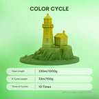 OVERTURE Rock PLA Filament 1.75mm, Marble PLA, 1kg Wetland Green