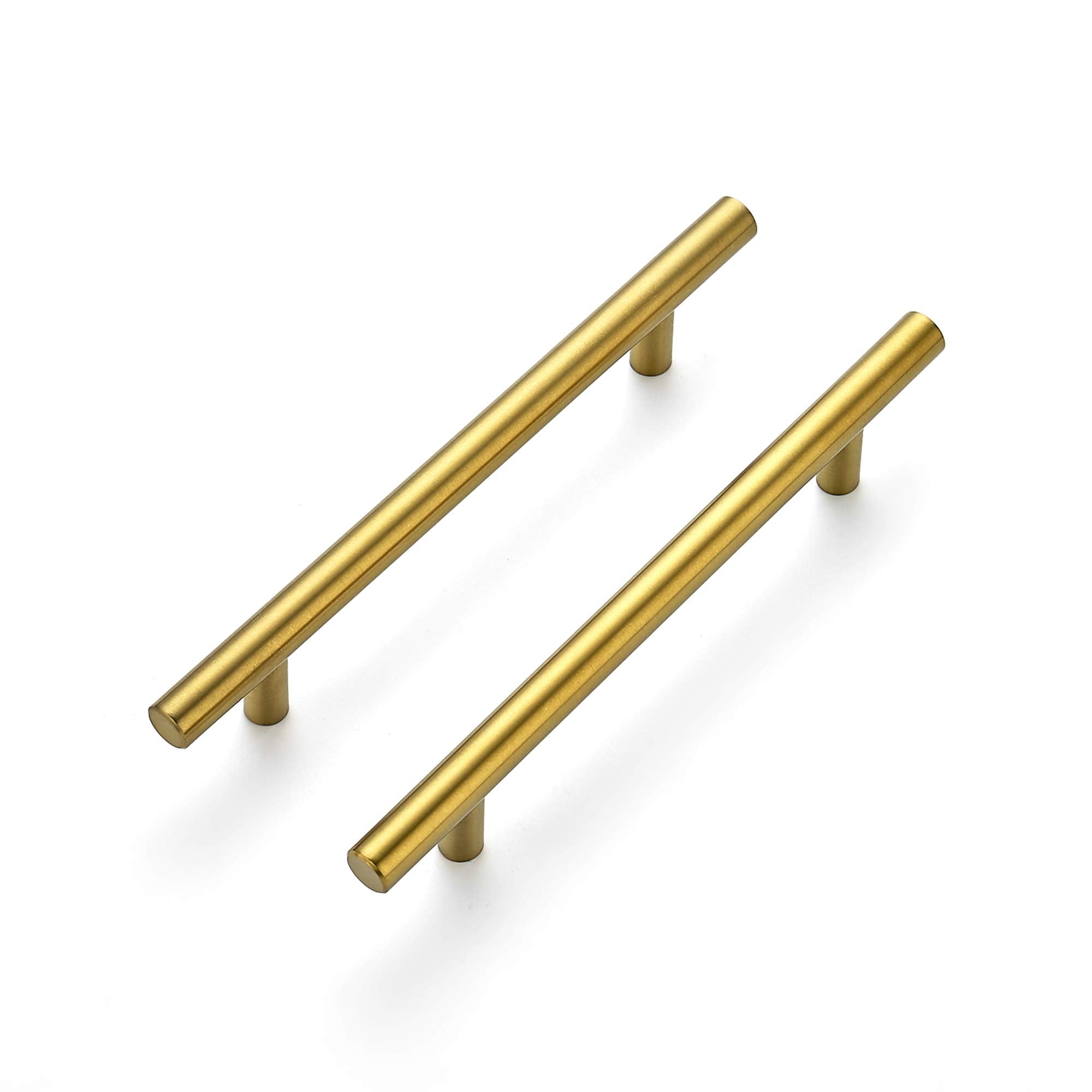 Ravinte 15 Pack 7.38" Cabinet Pulls Brushed Brass Stainless Steel Kitchen Cupboard Handles Cabinet Handles 7.38" Length, 5" Hole Center