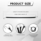 ROBLOCK 31" Rubber Tarp Straps with 150% Max Stretch, 100% EPDM Bungee Cords with Metal Crimped S Hooks, Ideal for Securing Tarps, Cargo, Canvases, Weatherproof (10 Pack)